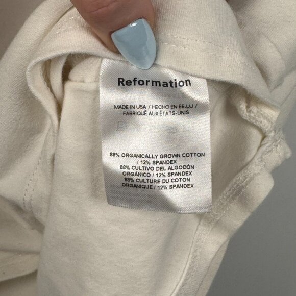 Reformation Two-Tone Draped Bustier Style Tank Top XL - Picture 5 of 5